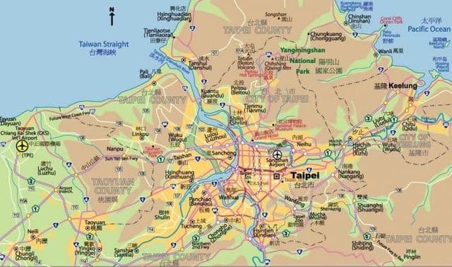 台北の空港マップ